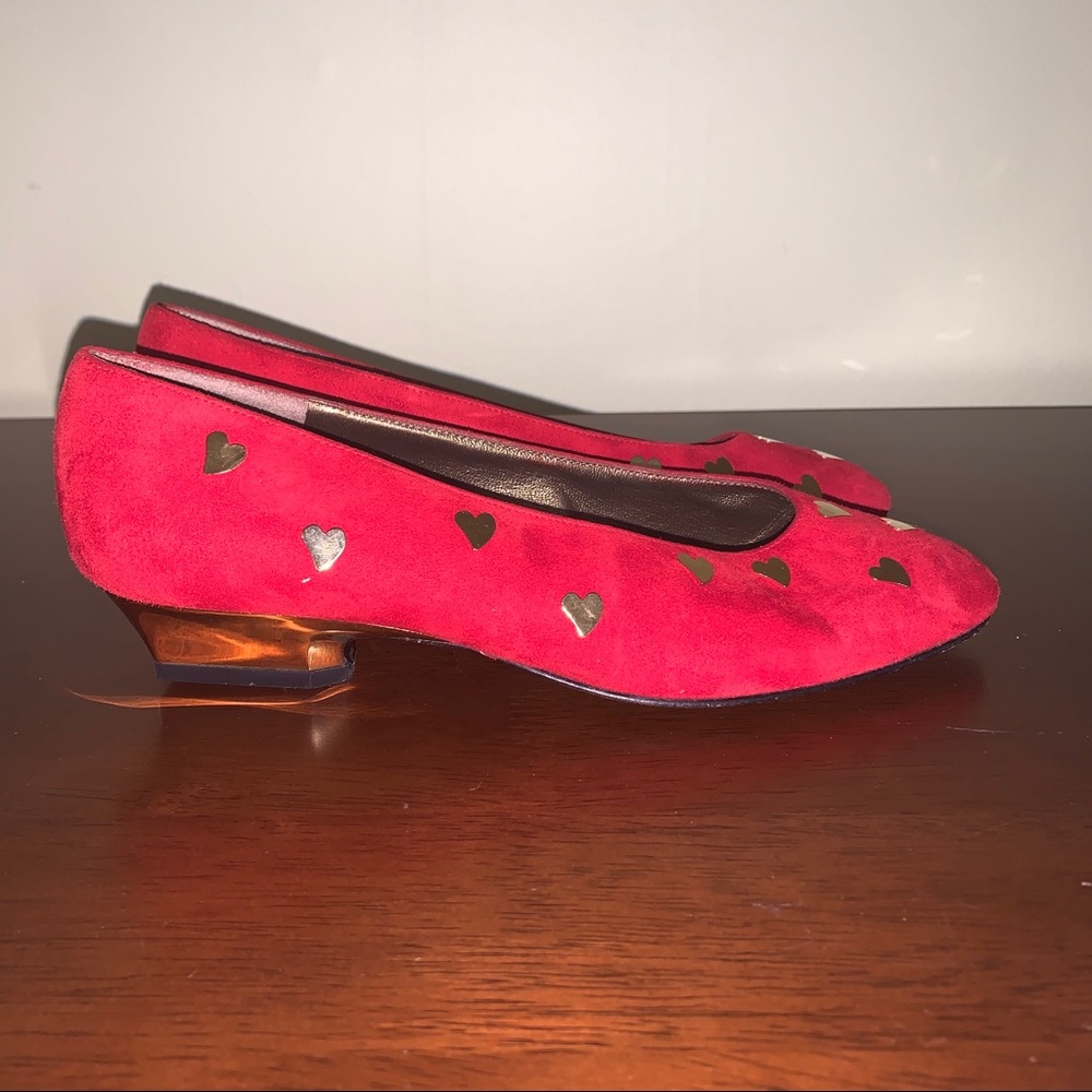 Russell & Bromley red suede shoes‎ size 38